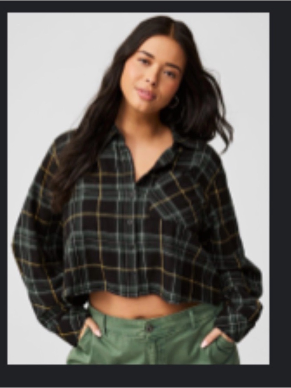 torrid Lizzie Cotton Flannel Cropped Shirt